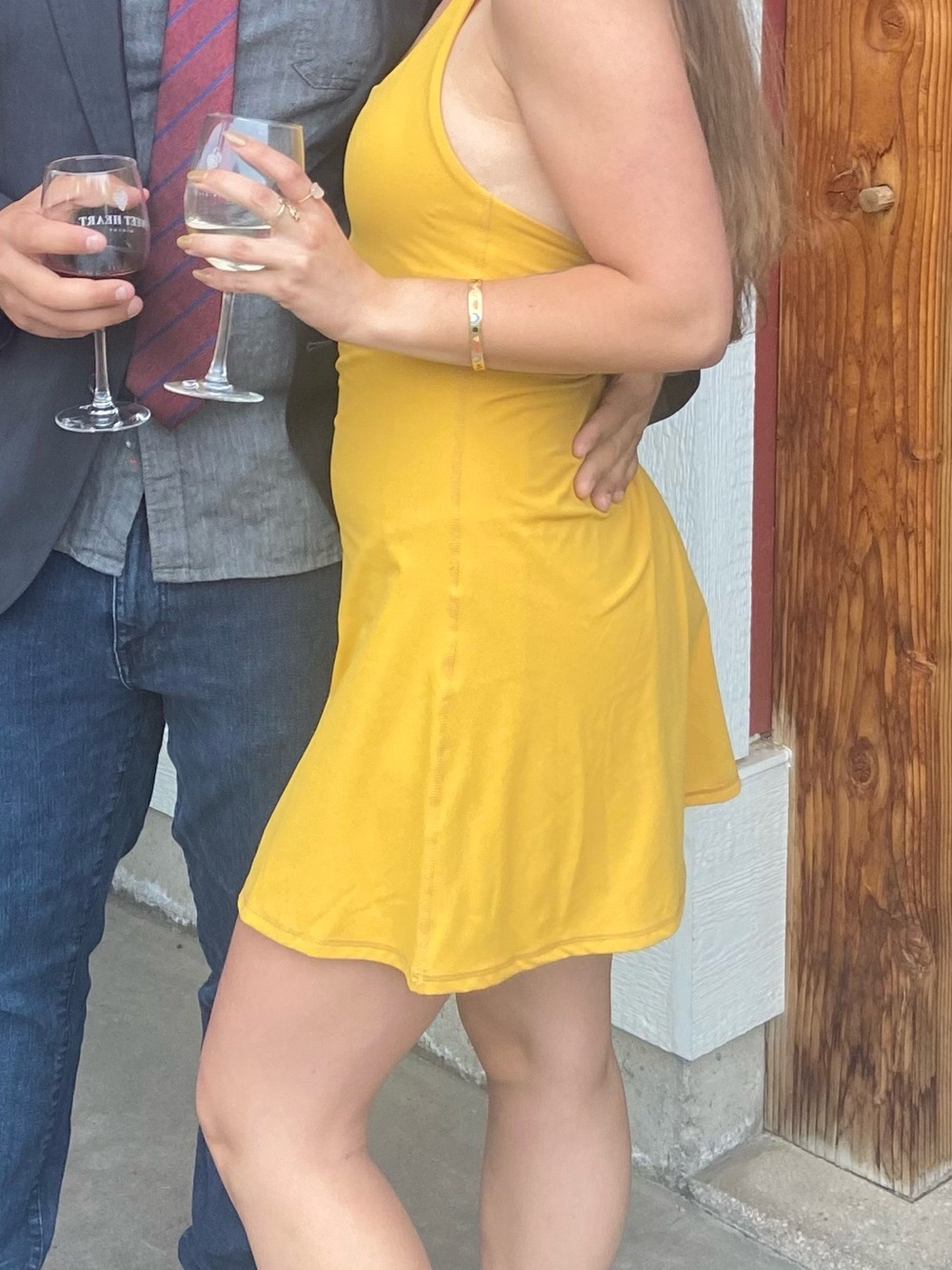 Halara Yellow Scoop Neck One-Piece Swimsuit